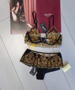 VALERY Completo Valery Nero Oro Pailettes Completi